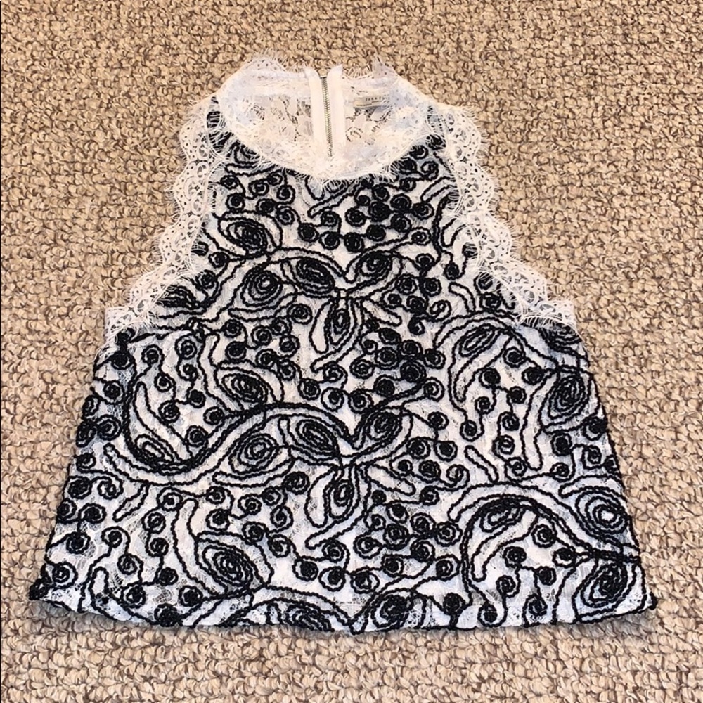 Women’s Zip Up Lace Tank Top